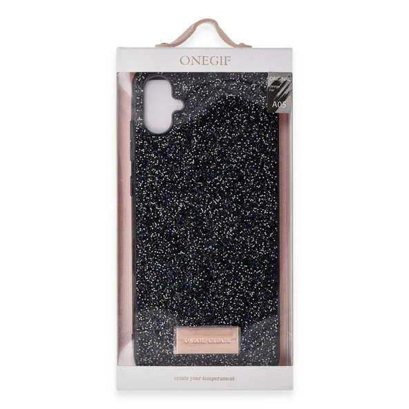 Samsung Galaxy A05 Bright Simli Kapak - Pembe - Resim 3