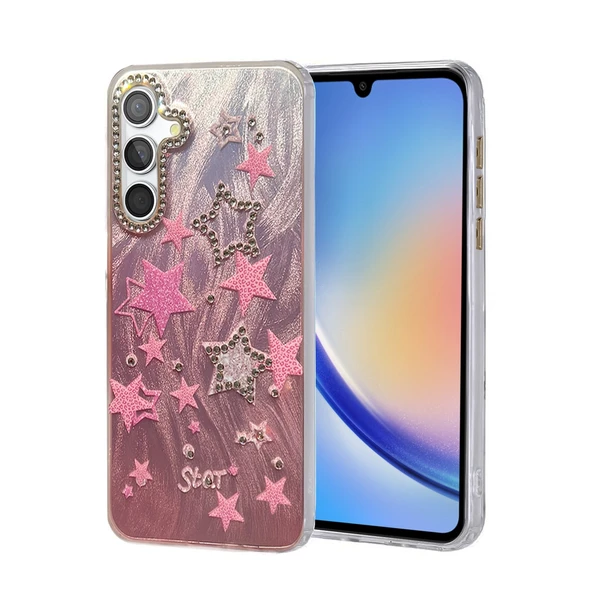 Samsung Galaxy A34 5g Kılıf Blade Aynalı Desenli Kapak - Desen 7 ürün görseli 1