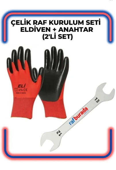 Çelik Raf Montaj-Kurulum Seti – Eldiven + Anahtar (2'li Set)Ekonomik boy ürün görseli 1