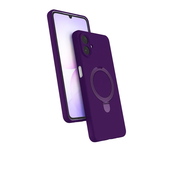 Samsung Galaxy A07 4g Regal Magsafe Standlı Kapak - Derin Mor ürün görseli 1