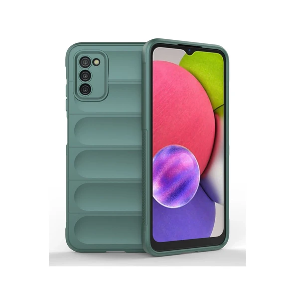 Samsung Galaxy A03s Kılıf Optimum Silikon - Koyu Yeşil ürün görseli 1