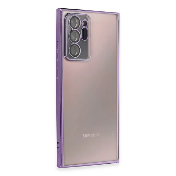 Samsung Galaxy Note 20 Ultra Kılıf Kamera Korumalı Lensli Silikon - Mor ürün görseli 1