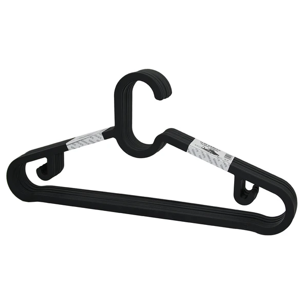 10PCS PLASTİK - ANTRASİT GRİ ELBİSE ASKISI (5517) ürün görseli 1
