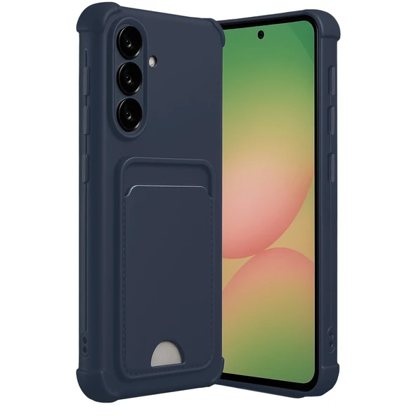 Samsung Galaxy A36 Kılıf Kelvin Kartvizitli Silikon - Lacivert ürün görseli 1