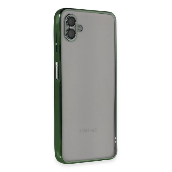 Samsung Galaxy A04 Kılıf Kamera Korumalı Lensli Silikon - Yeşil ürün görseli 1