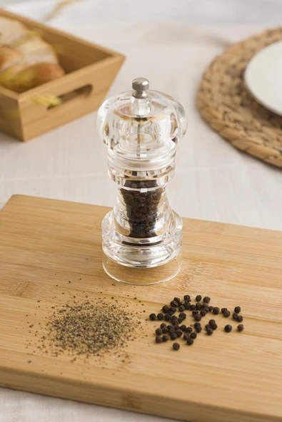 Akrilik Tuz Karabiber Baharat Değirmeni Öğütücü 14 Cm ürün görseli 1