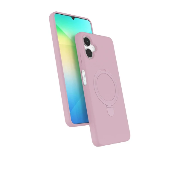 Samsung Galaxy A06 Regal Magsafe Standlı Kapak - Açık Pembe ürün görseli 1