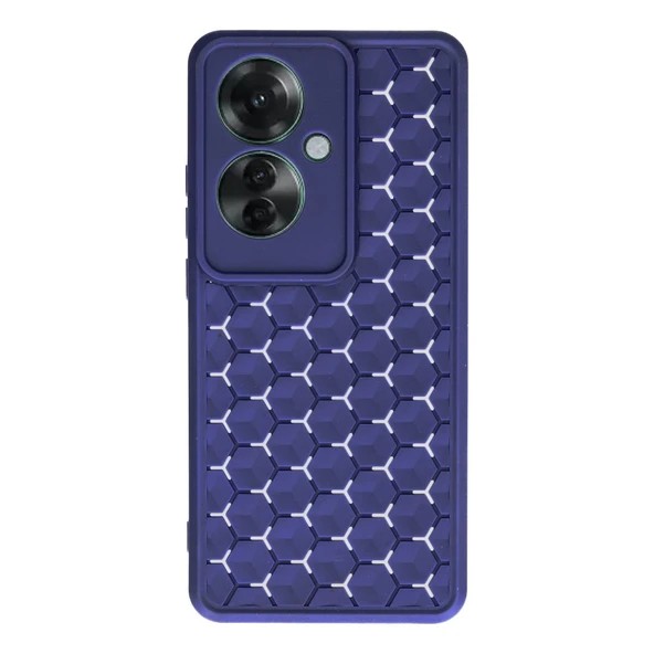 Oppo Reno 11f Kılıf Petek Silikon Kapak - Lacivert ürün görseli 1