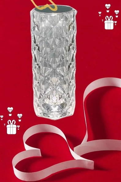 Sevgililer Günü İçin Hediye Kristal Lamba Sevgiliye Hediye Usb Şarjlı Gece Lambası ürün görseli 1