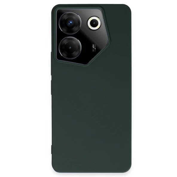 Tecno Camon 20 Pro 5g Kılıf First Silikon - Koyu Yeşil ürün görseli 1