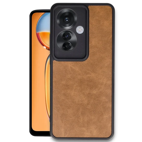Oppo Reno 11f Kılıf Aras Deri Kapak - Taba ürün görseli 1