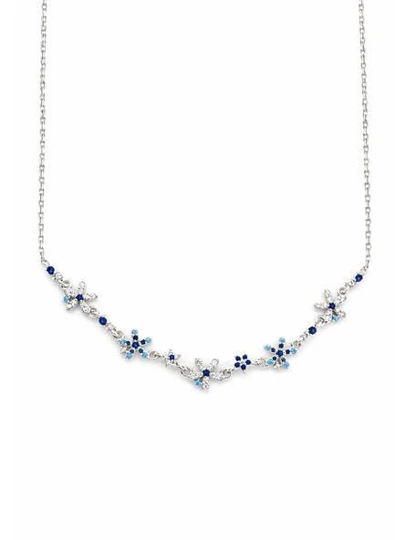Blue Blossom 925 Ayar Gümüş Çiçek Kadın Kolye ürün görseli 1