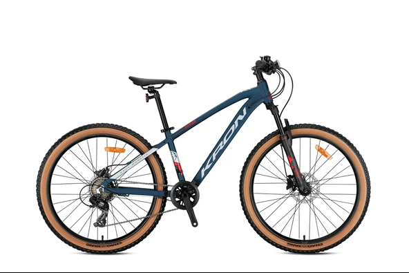 KRON XC 100 24 JANT MTB - 13' - 8 Vites - H.Disc- Mat Koyu Lacivert/Gri-Kırmızı ürün görseli 1