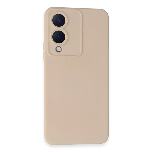 Vivo Y17s Kılıf Nano İçi Kadife Silikon - Pudra ürün görseli 1