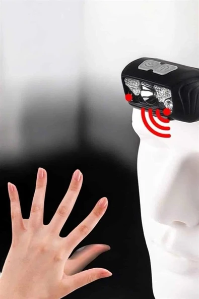 Kafa Lambası Kamp Lambası Sensörlü Şarjlı Ayarlanabilir - Resim 3