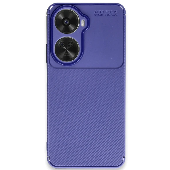 Huawei Nova 12 Se Kılıf Auto Focus Karbon Kapak - Lacivert ürün görseli 1