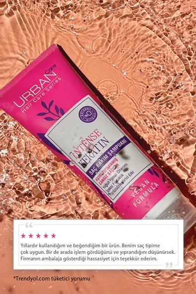 Urban Care Intense Keratin Aşırı Yıpranmış Saçlara Özel Saç Bakım Şampuanı Vegan 250 ml - Resim 6