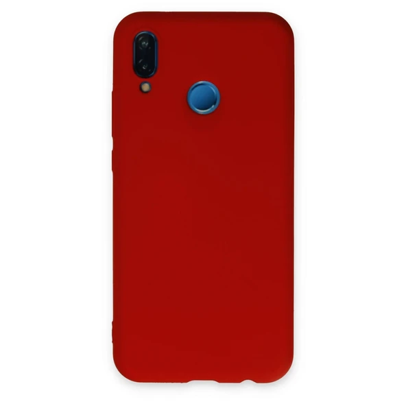 Huawei P20 Lite Kılıf Nano İçi Kadife Silikon - Kırmızı ürün görseli 1