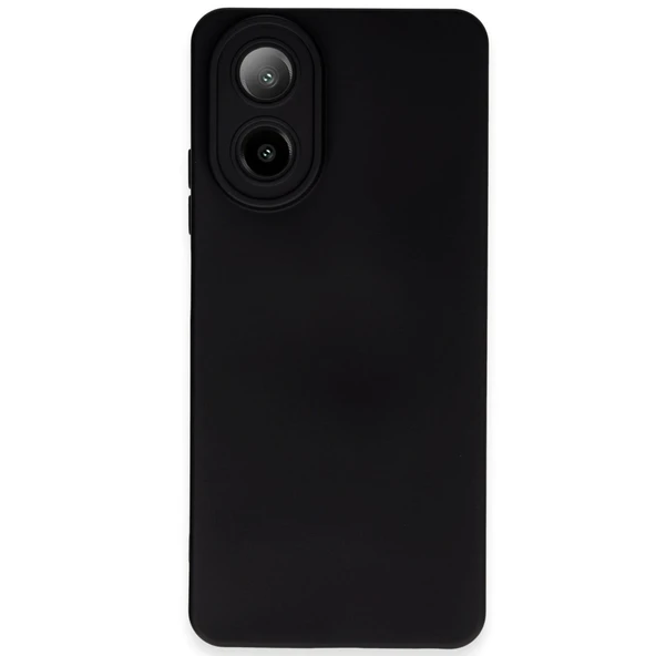 Oppo A38 Kılıf Nano İçi Kadife Silikon - Siyah ürün görseli 1