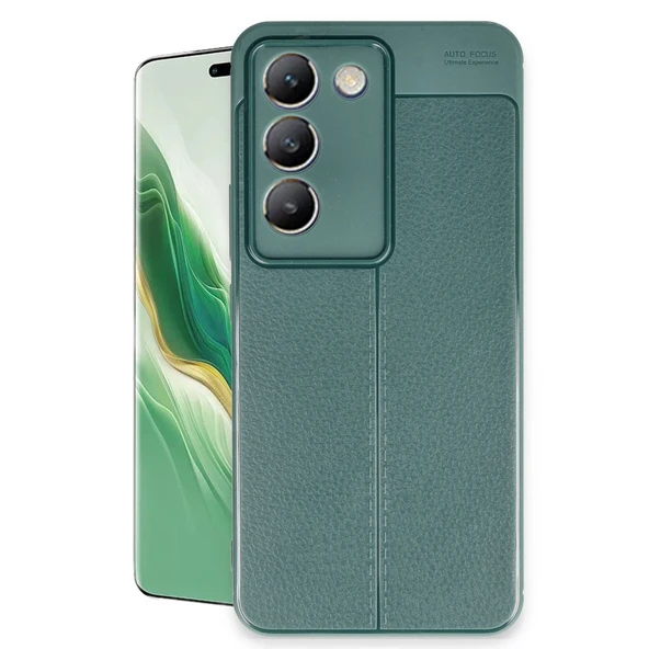 Vivo V30 Lite 4g Kılıf Auto Focus Kapak - Koyu Yeşil ürün görseli 1