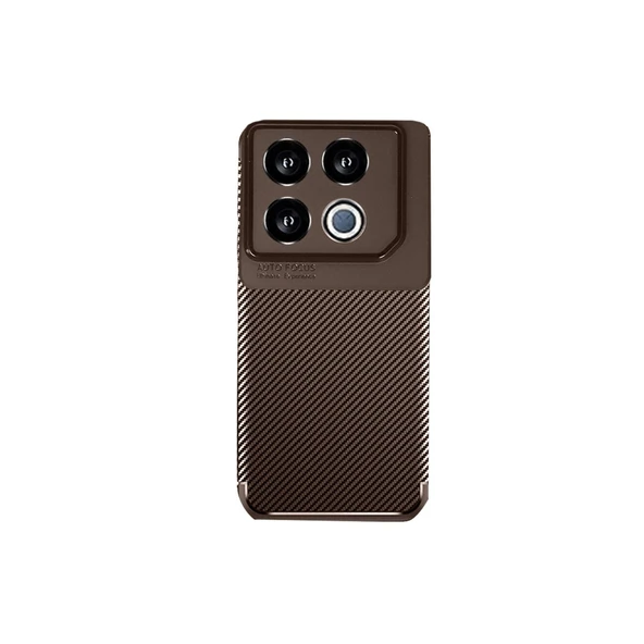 İnfinix Gt 20 Pro Kılıf Auto Focus Karbon Kapak - Kahverengi ürün görseli 1