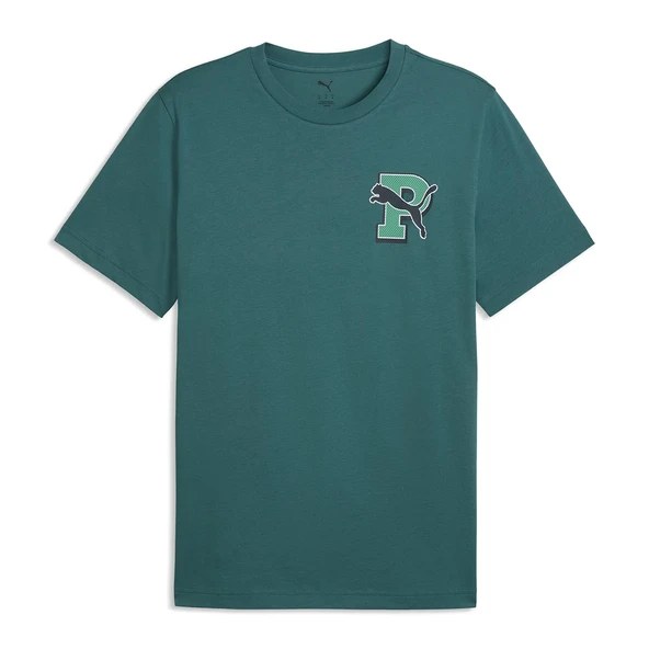 Puma Graphic Erkek Yeşil Günlük Stil T-Shirt 69177641 ürün görseli 1