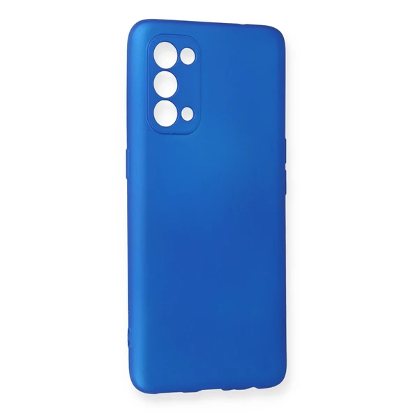 Oppo Reno 5 Kılıf First Silikon - Mavi - Resim 2