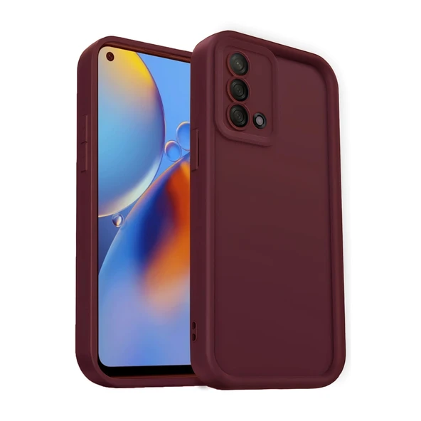 Oppo A74 4g Kılıf Viera Silikon - Bordo ürün görseli 1