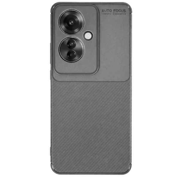 Oppo Reno 11f Kılıf Auto Focus Karbon Kapak - Gri ürün görseli 1