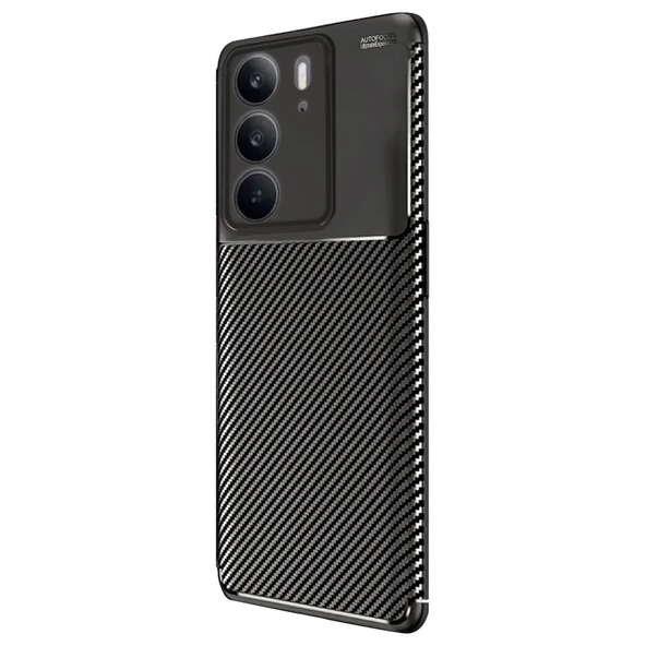 Realme C75 4g Auto Focus Karbon Kapak - Siyah - Resim 2