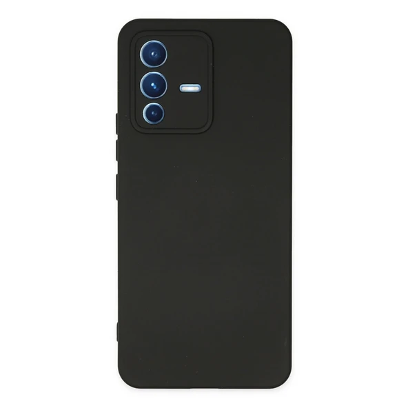 Vivo V23 5g Kılıf Nano İçi Kadife Silikon - Siyah ürün görseli 1