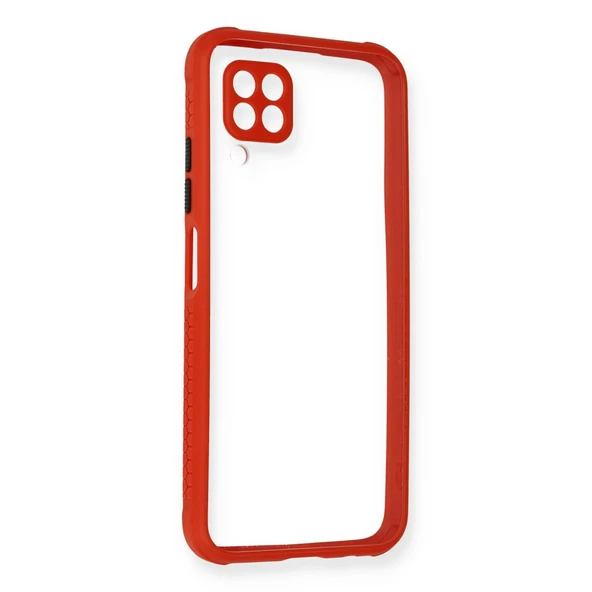 Huawei P40 Lite Kılıf Miami Şeffaf Silikon - Kırmızı ürün görseli 1