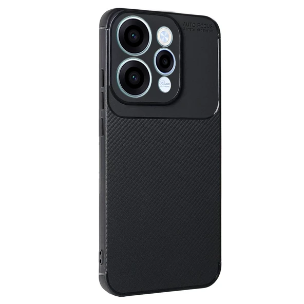 Oppo Reno 15 Auto Focus Karbon Kapak - Siyah ürün görseli 1