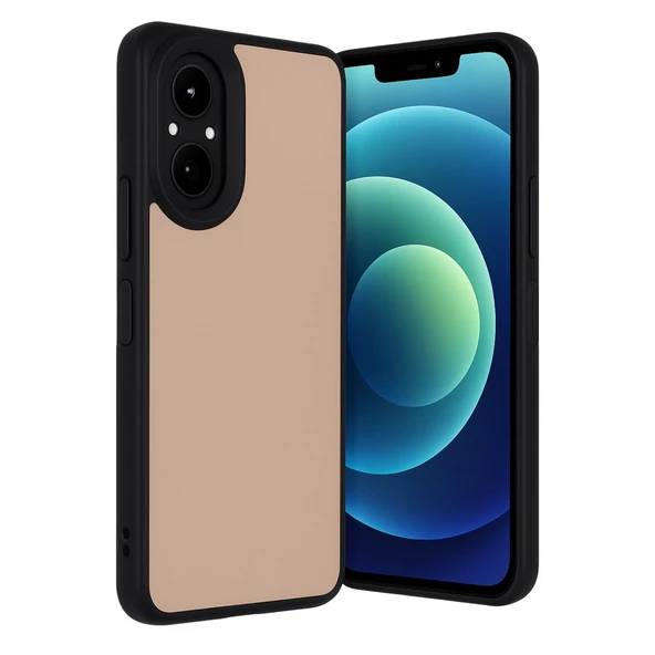 Realme 12 Lite Kılıf Aras Deri Kapak - Pudra ürün görseli 1
