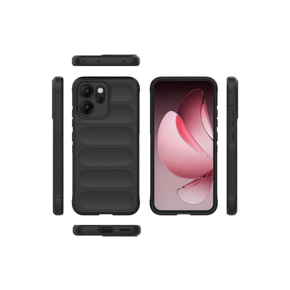 Oppo Reno 14f Optimum Silikon - Siyah - Resim 2