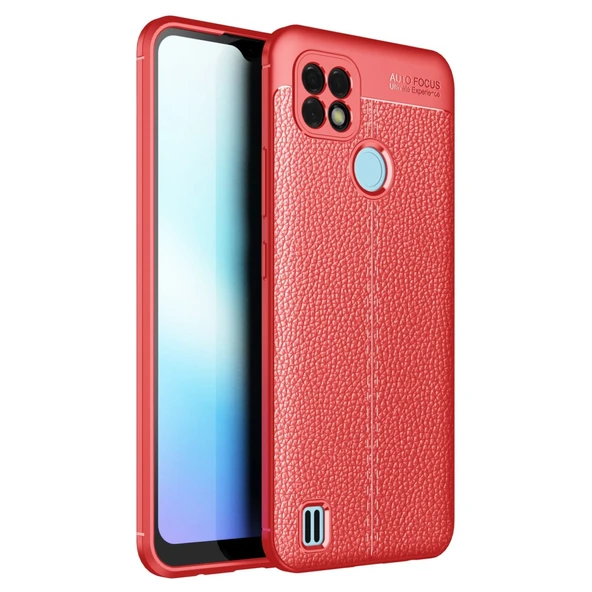 Realme C25 Kılıf Auto Focus Kapak - Kırmızı ürün görseli 1