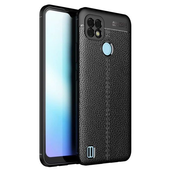 Realme C21 Kılıf Auto Focus Kapak - Siyah ürün görseli 1