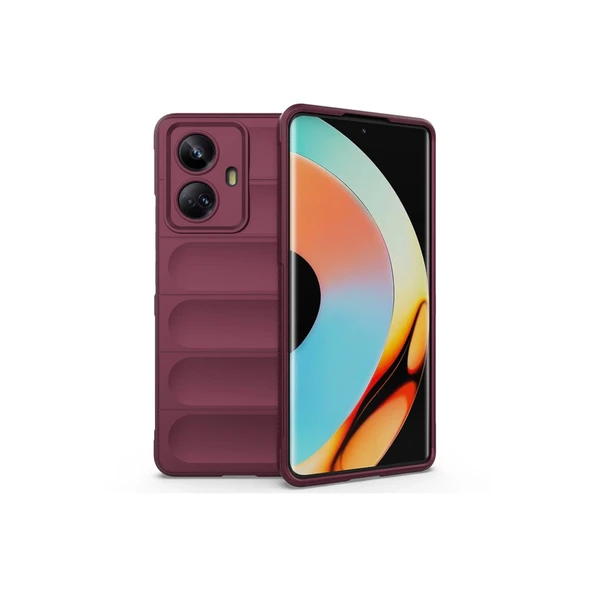 Realme 10 Pro 5g Kılıf Optimum Silikon - Bordo ürün görseli 1