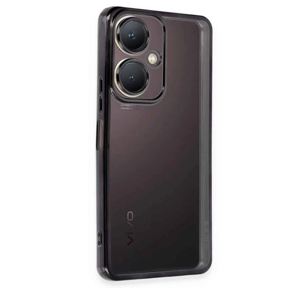 Vivo Y27 Kılıf Kamera Korumalı Lensli Silikon - Siyah ürün görseli 1