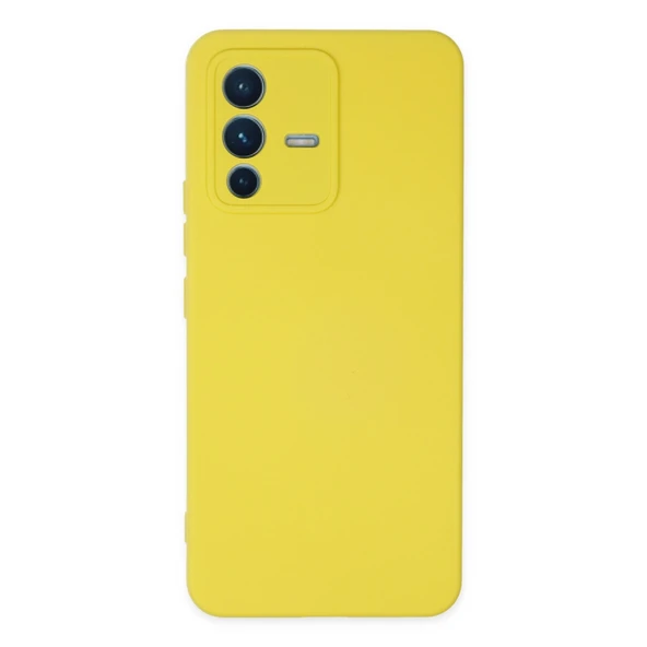 Vivo V23 5g Kılıf Nano İçi Kadife Silikon - Sarı ürün görseli 1