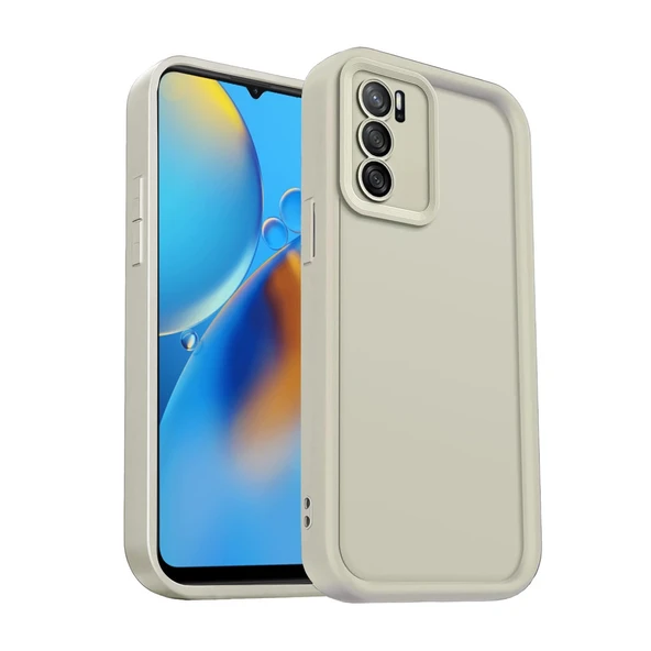 Oppo A16 Kılıf Viera Silikon - Krem ürün görseli 1