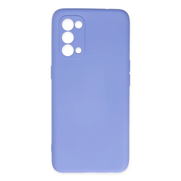 Oppo Reno 5 Kılıf Nano İçi Kadife Silikon - Lila ürün görseli 1