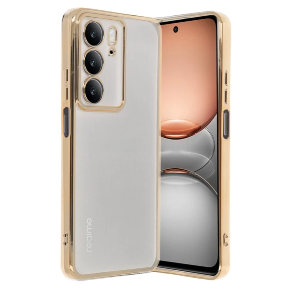 Realme C75 4g Kılıf Kamera Korumalı Lensli Silikon - Gold ürün görseli 1