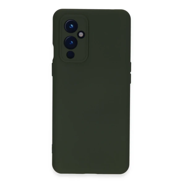 One Plus 9 Kılıf Nano İçi Kadife Silikon - Koyu Yeşil ürün görseli 1