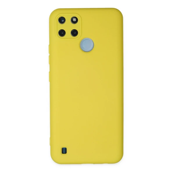 Realme C25y Kılıf Nano İçi Kadife Silikon - Sarı ürün görseli 1