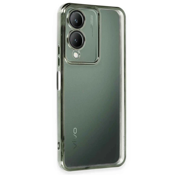 Vivo Y17s Kılıf Kamera Korumalı Lensli Silikon - Yeşil ürün görseli 1