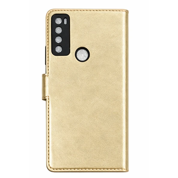 Tcl 20 Se Trend S Plus Kapaklı Kılıf - Gold ürün görseli 1