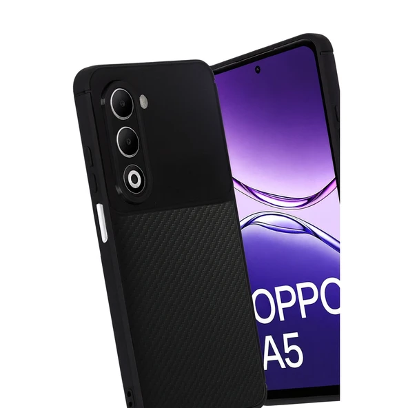 Oppo A5 4g Auto Focus Karbon Kapak - Siyah - Resim 3