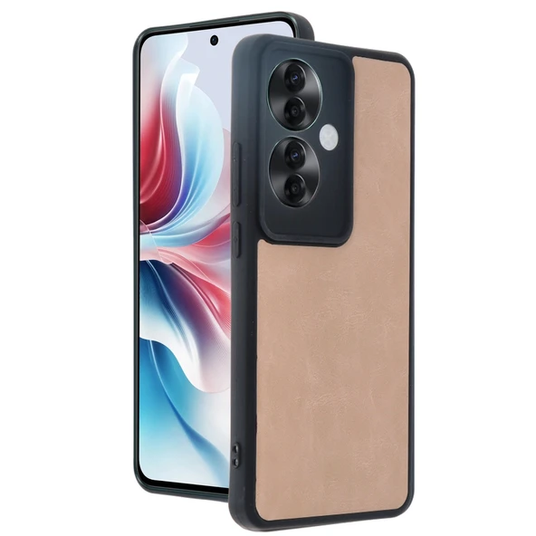 Oppo Reno 11f Kılıf Aras Deri Kapak - Pudra ürün görseli 1