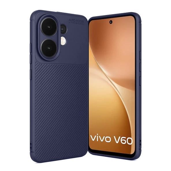 Vivo V60 5g Auto Focus Karbon Kapak - Lacivert ürün görseli 1